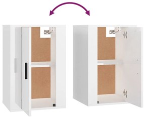 Móveis de TV de parede 2 pcs 40x34,5x60 cm branco brilhante