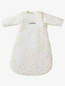 Agora -15%: Saco de bebé personalizável, com mangas amovíveis, Green Forest branco claro estampado