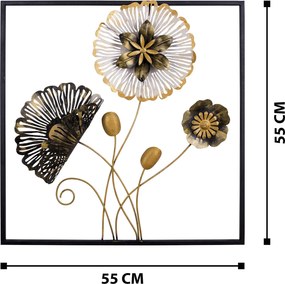 Acessório Decorativo de Parede Leon – Multicolor – 55 x 5 x 55 cm