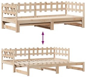 Sofá-cama com gavetão e gavetas sem colchão 90x190 cm