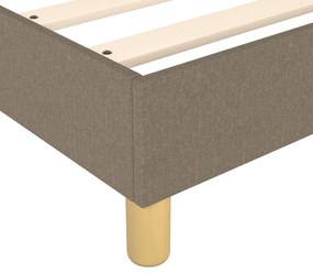Cama com molas/colchão 80x200 cm tecido castanho-acinzentado