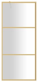Divisória de chuveiro 80x195 cm vidro transparente ESG dourado
