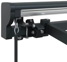 Toldo Manual Manual Antracite 4 × 3 m Alumínio &amp; Poliéster