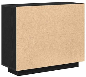Sideboard vidaXL Preto Carvalho 92x35x75 cm Madeira de engenharia
