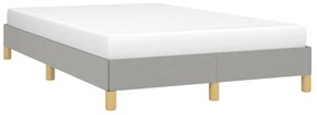 Estrutura de cama 120x190 cm tecido cinzento-claro