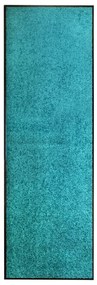 323459 vidaXL Tapete de porta lavável 60x180 cm azul ciano
