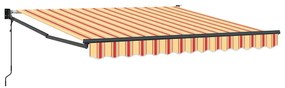 Toldo Retrátil Automático Amarelo e Laranja 300 x 250 cm