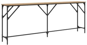 Mesa de Consola Carvalho Artesanal 200x29x75 cm Madeira