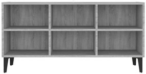 Móvel de TV com pernas em metal 103,5x30x50 cm sonoma cinzento