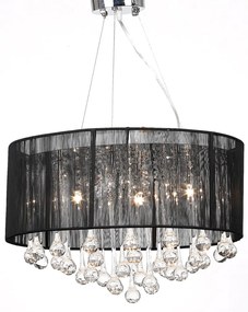 Candelabro preto com 85 cristais