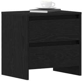 Cabeceira vidaXL 2 pcs Preto Carvalho 45x34x44,5 cm Madeira de engenha