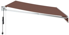 Toldo retrátil automático 350x250 cm castanho
