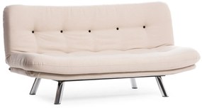 Sofá-Cama de 3 Lugares Misa – Creme – 52x175x40 cm