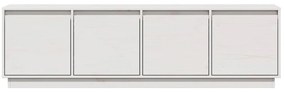 Móvel de TV 156x37x45 cm madeira de pinho maciça branco