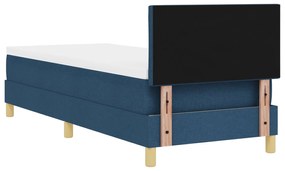 Cama Box Spring com Colchão Azul 80x200 cm Tecido