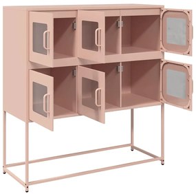 Aparador 100,5x39x107 cm aço laminado a frio rosa