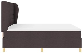 Cama Box Spring com Colchão vidaXL Marrom Escuro 180x200 cm Tecido