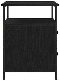 Cômoda de Cabeceira vidaXL Carvalho Preto 44x45x60 cm Madeira de engen