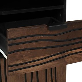 Conjunto de Móveis para Banheiro 3 pcs Castanho nozes