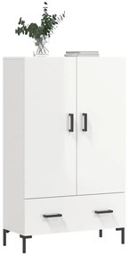 Aparador alto 69,5x31x115 cm derivados madeira branco brilhante