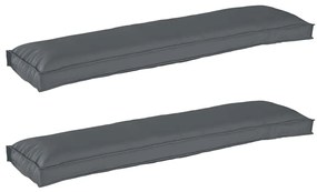 vidaXL almofadas para bancadas 2 pcs Antracite 150x40x8 cm Tecido Oxford