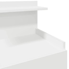 Mesa de cabeceira com 2 gavetas 40x36,5x62 cm branco