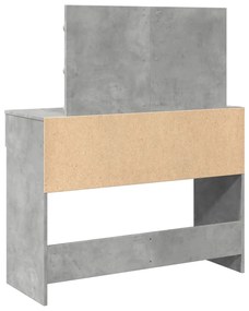 Toucador com LEDs 100x40x120 cm cinzento cimento