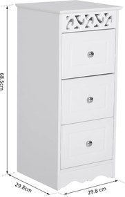 Armário Carol de 3 Gavetas - Design Contemporâneo