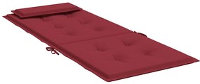 Almofadões p/ cadeira encosto alto 4 pcs oxford vermelho tinto