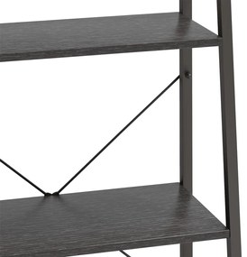 Estante de pé 3 prateleiras 56x35x108 cm preto