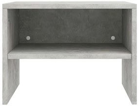 Mesa-de-cabeceira 40x30x30 cm contraplacado cinzento cimento