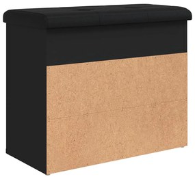 Banco sapateira 62x32x50 cm derivados de madeira preto