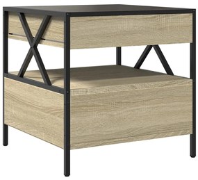 Mesa de centro luzes LED Infinity 50x50x51 cm carvalho sonoma