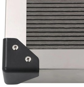 Base chuveiro p/ exterior 110x62 cm WPC aço inoxidável cinzento