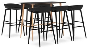 7 pcs conjunto de bar preto