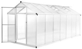 vidaXL Estufa de alumínio 421x190x195 cm 15,6 m³