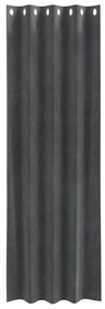 Cortinas Blackout com Ilhós 2 pcs Veludo Cinza Claro