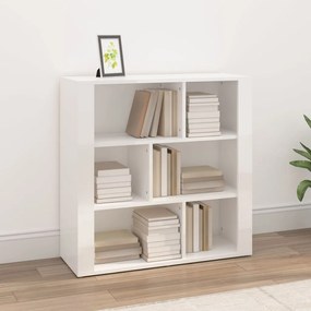 vidaXL Aparador 80x30x80 cm derivados de madeira branco brilhante
