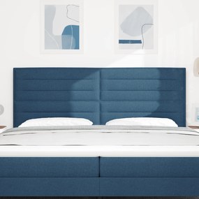 Cabeceira Design Lines Azul 200 cm Tecido