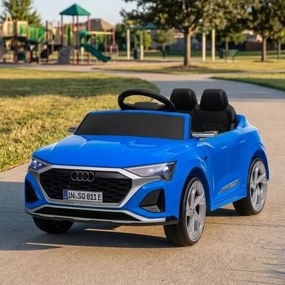 Carro elétrico para Crianças 12V 4x4 Audi SQ8, Rodas de espuma EVA, comando, assento Couro ecológico Azul