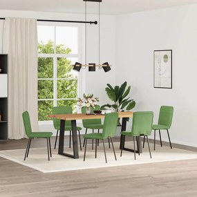 vidaXL Cadeiras de jantar 6 pcs veludo verde-claro