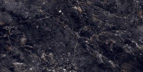 Mexen Rokocha Preta amostra de grês porcelânico esmaltado retificado G1, azulejo de piso-parede, alto brilho - TL205-01-S