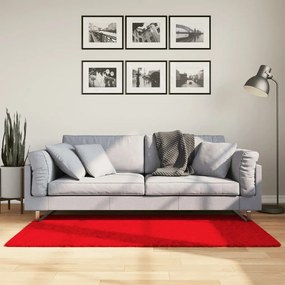 vidaXL Tapete de pelo curto OVIEDO 80x150 cm vermelho