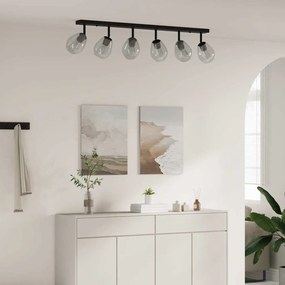 vidaXL Luz de Teto com Abajur de Vidro Ajustável em Antracite E27