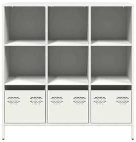 Aparador alto 101,5x39x103,5 cm aço branco