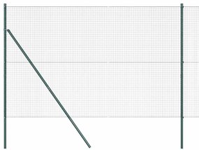 vidaXL Cerca com Postes Verde 1.6 x 25 m Aço