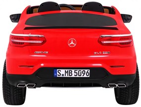 Carro elétrico para Crianças 24V 4x4 2 Lugares Mercedes GLC 63S Rodas de EVA, Assento de couro Vermelho