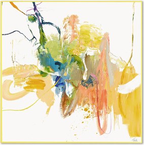 Impressão em tela emoldurada pintada à mão MM