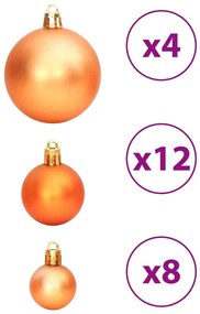 Enfeites de Natal 100 pcs 3 / 4 / 6 cm castanho