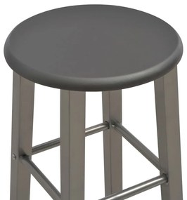 3 pcs conjunto de bar em madeira e aço antracite
